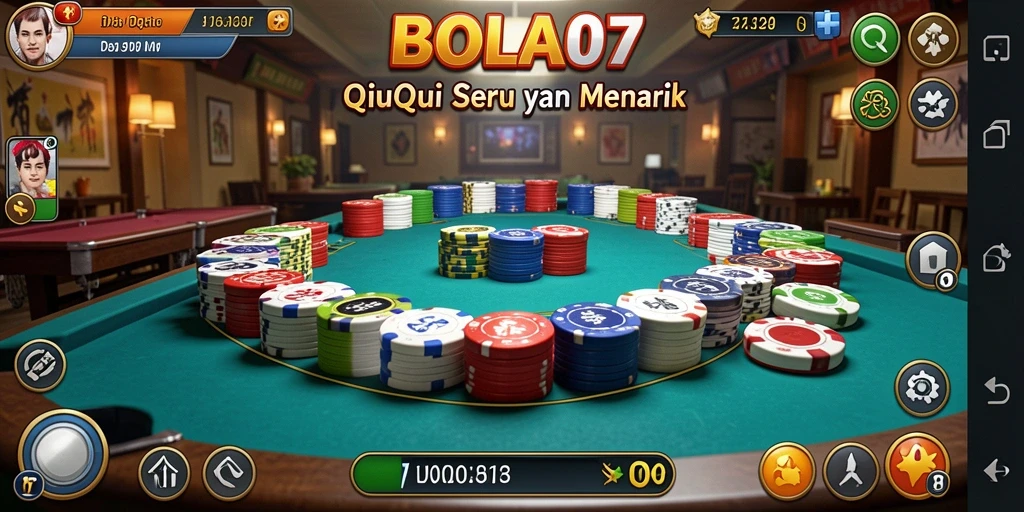 Gameplay QiuQiu yang seru dan kompetitif di BOLA07.