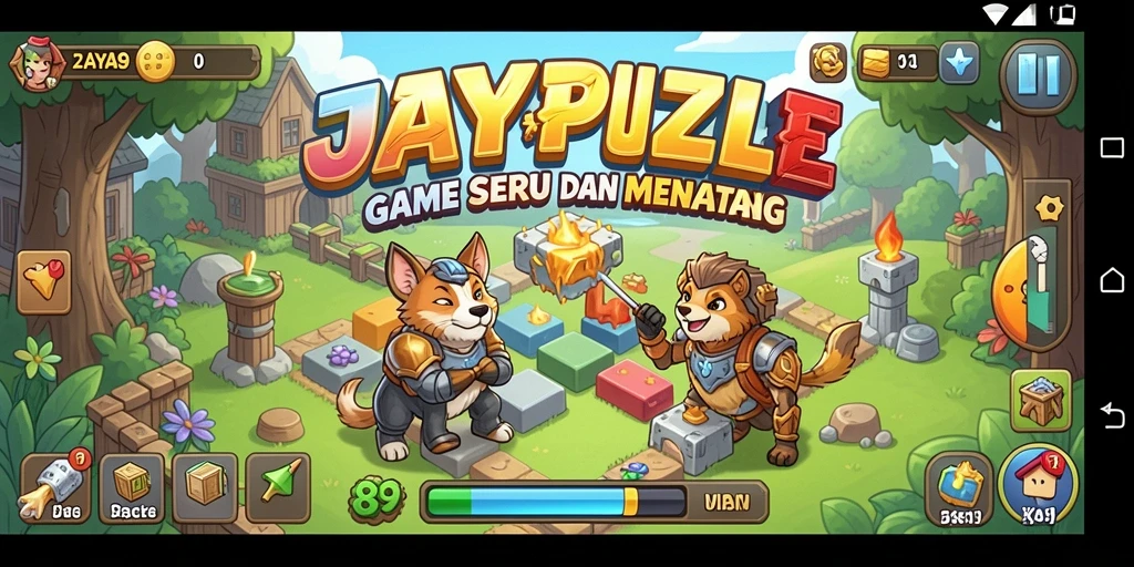 Screenshot gameplay JAYA89 menunjukkan keseruan menyelesaikan teka-teki.