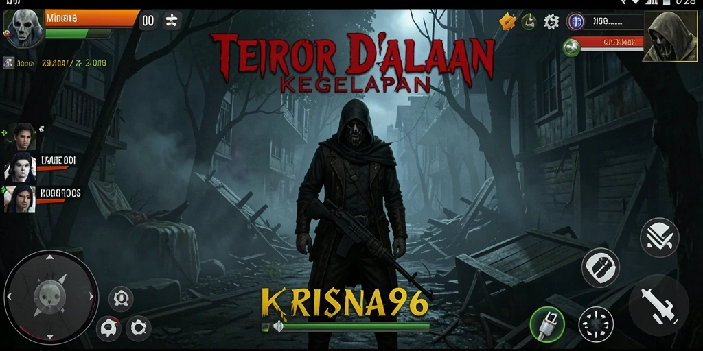 Tampilan gameplay mencekam dari KRISNA96 yang penuh ketegangan.