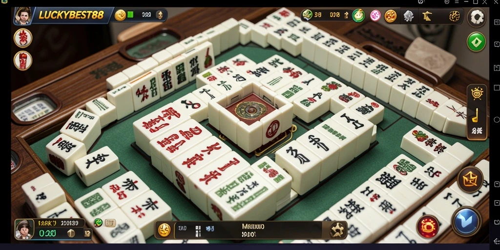 Tampilan gameplay LUCKYBEST88 yang menampilkan tantangan Mahjong.
