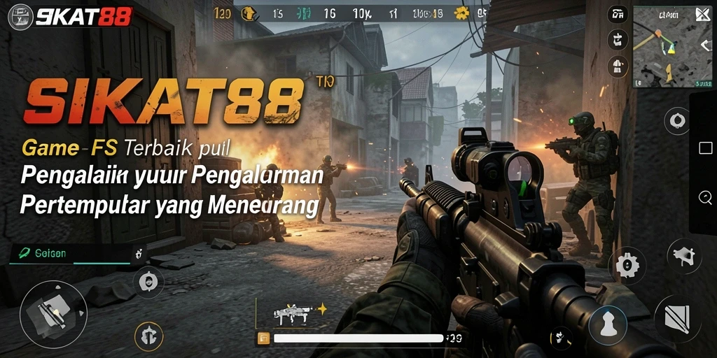 Tangkapan layar SIKAT88 menampilkan pertempuran FPS yang intens dan mendebarkan.